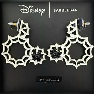 Disney X Baublebar Mickey Mouse Silhouette Spider Web Hoop Earrings